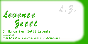 levente zettl business card